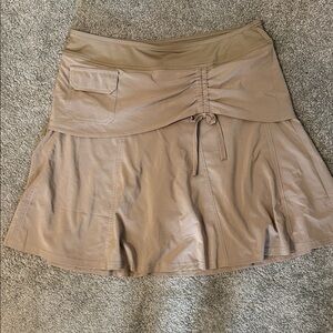 Athleta Tan Leather-Look Skort